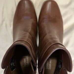 Very Good Lauren Blakwell MILO Faux Leather Low Heel Ankle Boots, Brown, 10